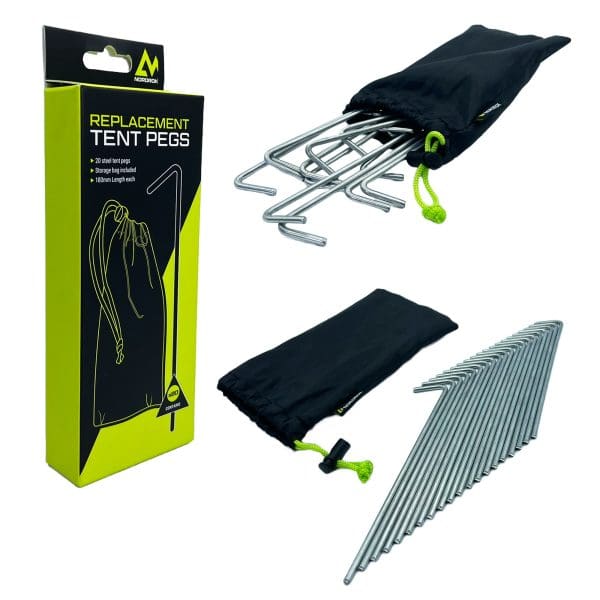 20pk Tent Pegs & Carry Bag